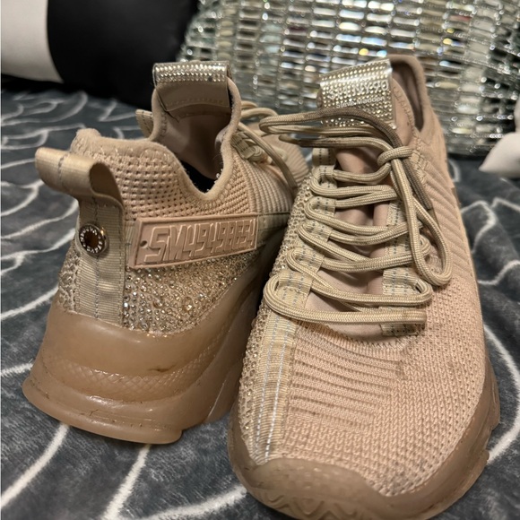 Steve Madden sneakers, sparkly- nude tan color - Picture 3 of 5